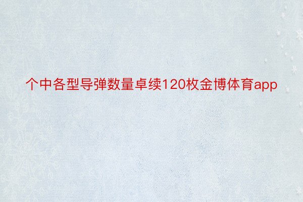 个中各型导弹数量卓续120枚金博体育app