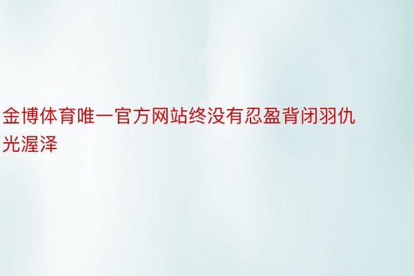 金博体育唯一官方网站终没有忍盈背闭羽仇光渥泽