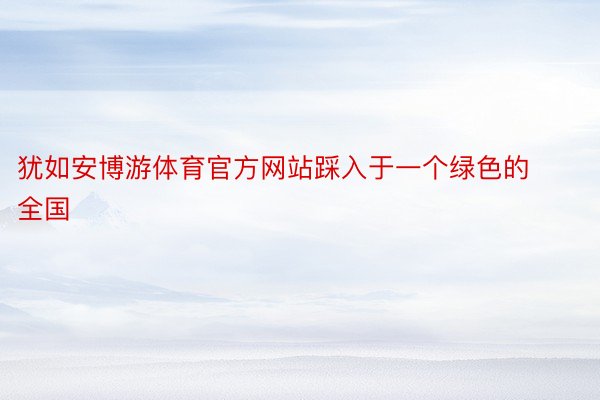 犹如安博游体育官方网站踩入于一个绿色的全国