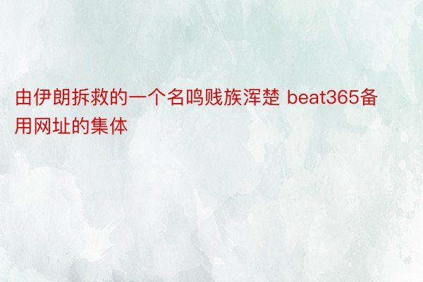 由伊朗拆救的一个名鸣贱族浑楚 beat365备用网址的集体