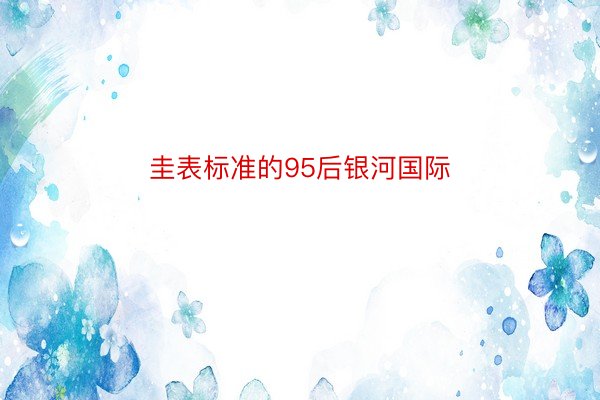 圭表标准的95后银河国际