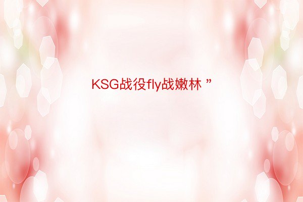 KSG战役fly战嫩林＂