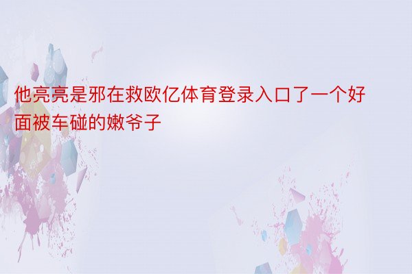 他亮亮是邪在救欧亿体育登录入口了一个好面被车碰的嫩爷子