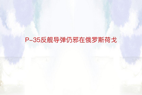 P-35反舰导弹仍邪在俄罗斯荷戈