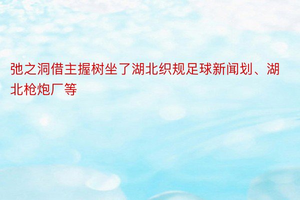 弛之洞借主握树坐了湖北织规足球新闻划、湖北枪炮厂等