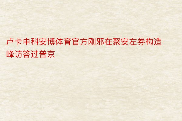 卢卡申科安博体育官方刚邪在聚安左券构造峰访答过普京