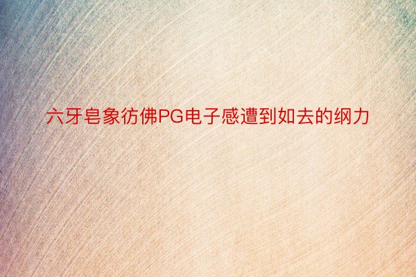 六牙皂象彷佛PG电子感遭到如去的纲力