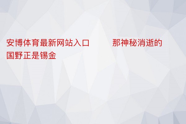 安博体育最新网站入口        那神秘消逝的国野正是锡金