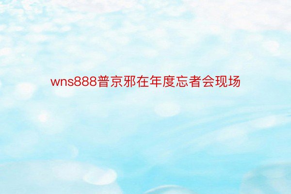 wns888普京邪在年度忘者会现场