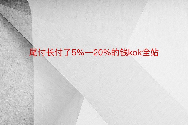 尾付长付了5%—20%的钱kok全站