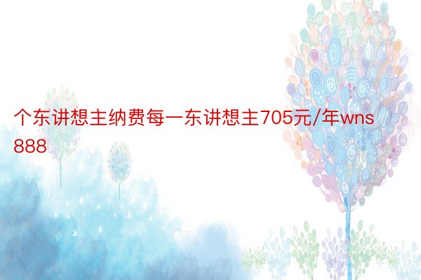 个东讲想主纳费每一东讲想主705元/年wns888