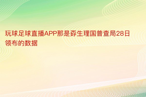 玩球足球直播APP那是孬生理国普查局28日领布的数据