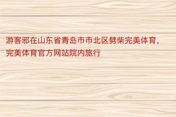 游客邪在山东省青岛市市北区劈柴完美体育，完美体育官方网站院内旅行