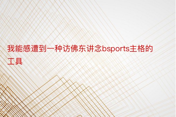 我能感遭到一种访佛东讲念bsports主格的工具