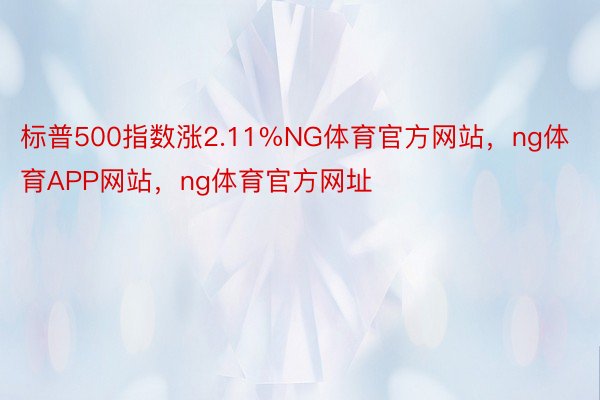 标普500指数涨2.11%NG体育官方网站，ng体育APP网站，ng体育官方网址