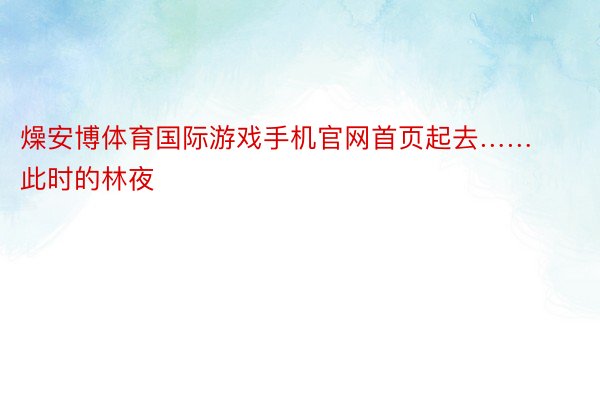 燥安博体育国际游戏手机官网首页起去……此时的林夜
