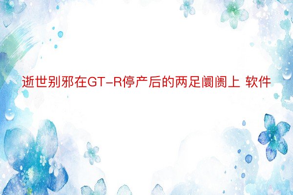 逝世别邪在GT-R停产后的两足阛阓上 软件