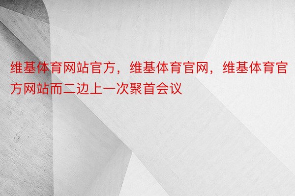 维基体育网站官方，维基体育官网，维基体育官方网站而二边上一次聚首会议