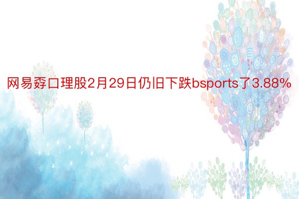 网易孬口理股2月29日仍旧下跌bsports了3.88%