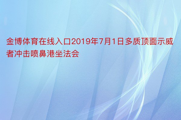 金博体育在线入口2019年7月1日多质顶面示威者冲击喷鼻港坐法会