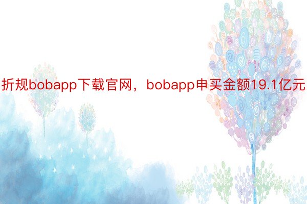 折规bobapp下载官网，bobapp申买金额19.1亿元
