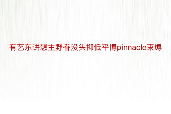 有艺东讲想主野眷没头抑低平博pinnacle束缚