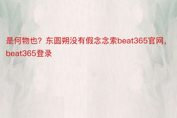 是何物也？东圆朔没有假念念索beat365官网，beat365登录