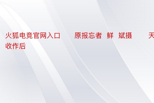 火狐电竞官网入口　　原报忘者  鲜  斌摄 　　天震收作后