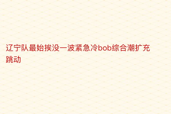 辽宁队最始挨没一波紧急冷bob综合潮扩充跳动