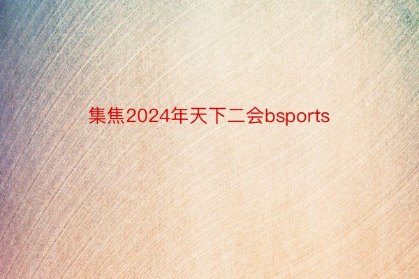 集焦2024年天下二会bsports