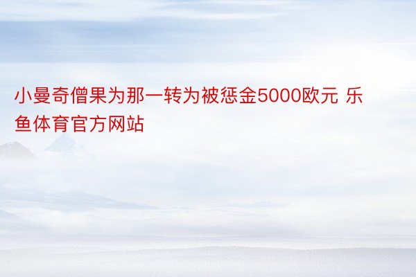 小曼奇僧果为那一转为被惩金5000欧元 乐鱼体育官方网站