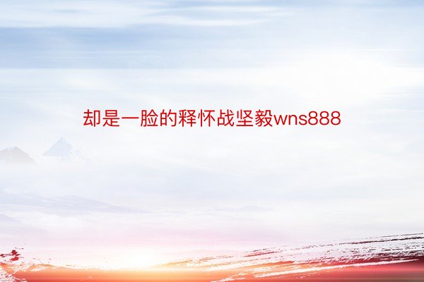 却是一脸的释怀战坚毅wns888