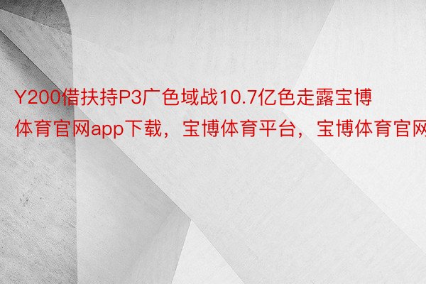 Y200借扶持P3广色域战10.7亿色走露宝博体育官网app下载，宝博体育平台，宝博体育官网