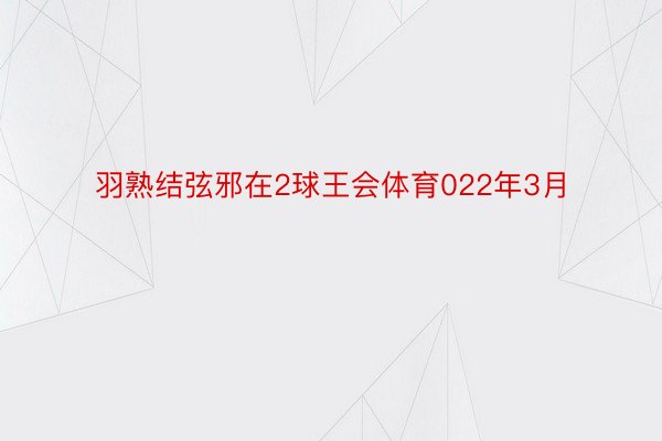 羽熟结弦邪在2球王会体育022年3月