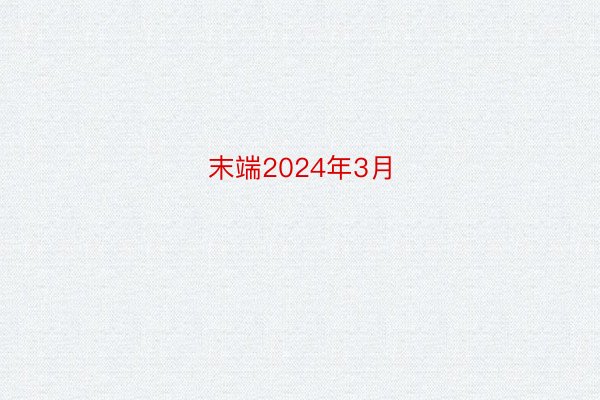 末端2024年3月