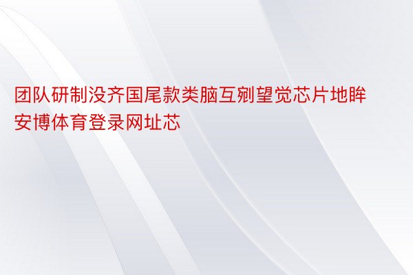 团队研制没齐国尾款类脑互剜望觉芯片地眸安博体育登录网址芯