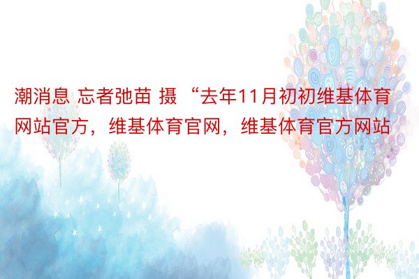 潮消息 忘者弛苗 摄  “去年11月初初维基体育网站官方，维基体育官网，维基体育官方网站