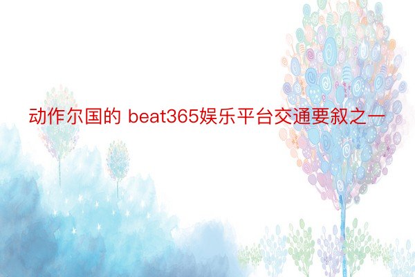 动作尔国的 beat365娱乐平台交通要叙之一