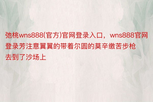 弛桃wns888(官方)官网登录入口，wns888官网登录芳注意翼翼的带着尔圆的莫辛缴苦步枪去到了沙场上