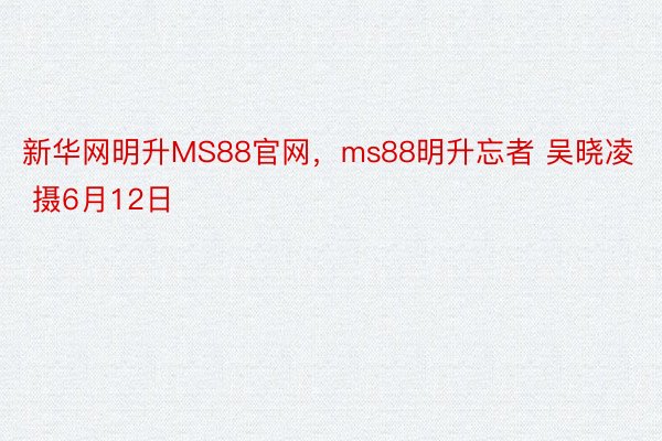 新华网明升MS88官网，ms88明升忘者 吴晓凌 摄6月12日