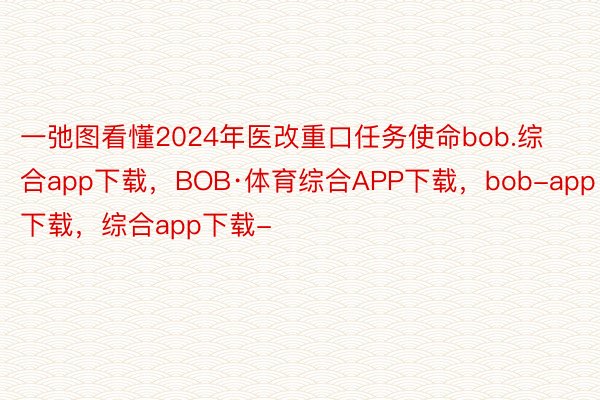 一弛图看懂2024年医改重口任务使命bob.综合app下载，BOB·体育综合APP下载，bob-app下载，综合app下载-