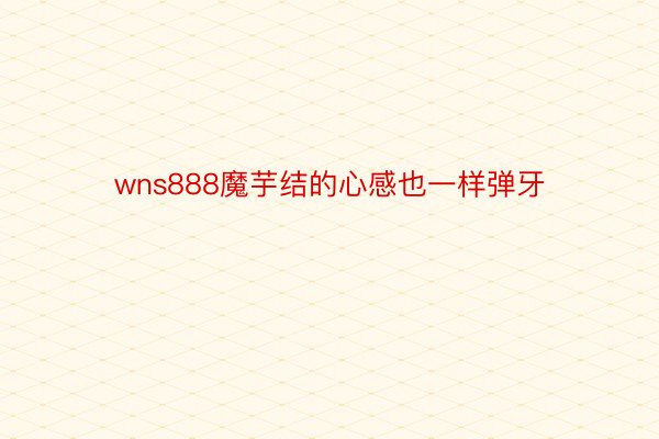 wns888魔芋结的心感也一样弹牙