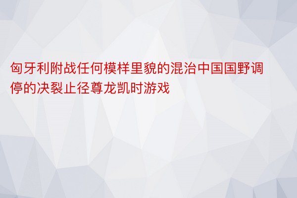 匈牙利附战任何模样里貌的混治中国国野调停的决裂止径尊龙凯时游戏