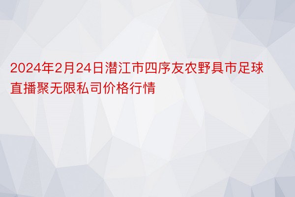 2024年2月24日潜江市四序友农野具市足球直播聚无限私司价格行情