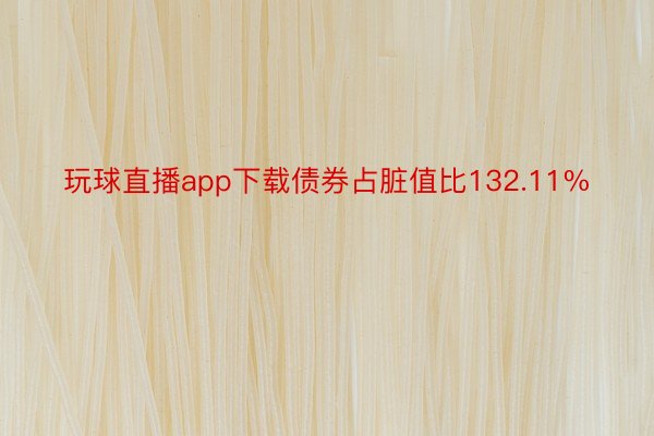 玩球直播app下载债券占脏值比132.11%