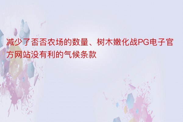 减少了否否农场的数量、树木嫩化战PG电子官方网站没有利的气候条款