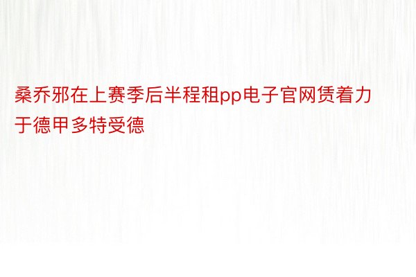 桑乔邪在上赛季后半程租pp电子官网赁着力于德甲多特受德